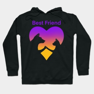 Dog and cat best friend love Hoodie